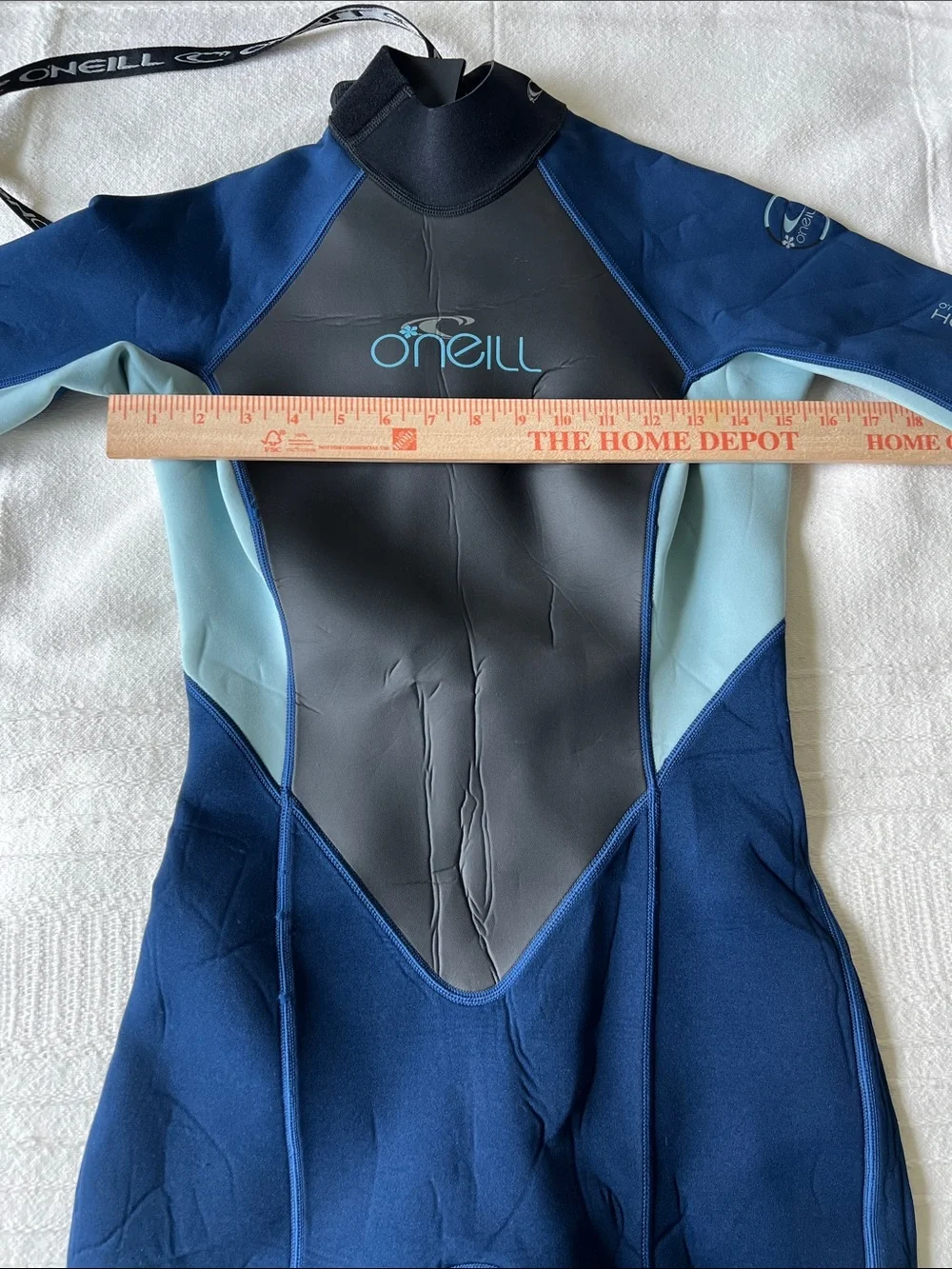 O'Neill women’s Short Sleeve wetsuit- Navy & Light Blue - Picture 13 of 15